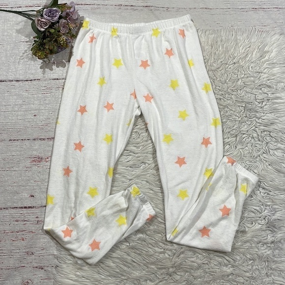 Wildfox Star Graphic Baggy Fleece Lounge High Rise Joggers - Picture 1 of 10